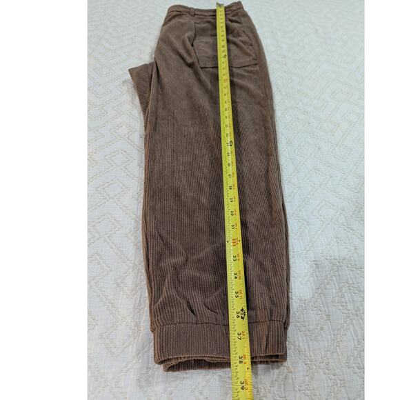 Halara Women's High-Rise Button Corduroy Casual Pants Brown Sz XL NWT - Picture 9 of 11